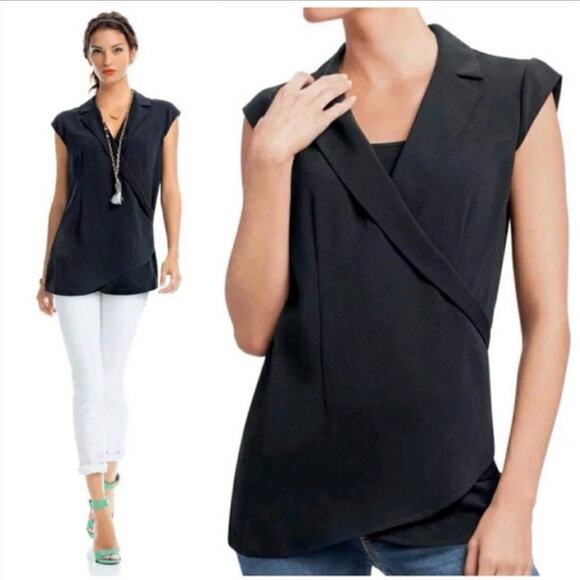 CAbi Tops - CAbi Pay Day Origami Crossover V-Neck Long Line Top Size XS Style 757 Office